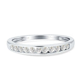 Diamond Half Eternity Stackable Wedding Ring 14K White Gold 0.27ct Wholesale