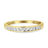 Diamond Half Eternity Stackable Wedding Ring 14K Yellow Gold 0.27ct Wholesale