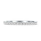 Minimalist Half Eternity Diamond Stackable Ring 14K White Gold 0.21ct Wholesale