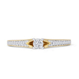 Solitaire 0.25ct Natural Diamond Round Engagement Ring 14K Yellow Gold Wholesale