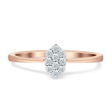 Diamond Marquise Ring Cluster 14K Rose Gold 0.13ct Wholesale