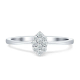 Diamond Marquise Ring Cluster 14K White Gold 0.13ct Wholesale