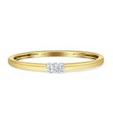 Diamond Solitaire Ring Dainty Marquise 14K Yellow Gold 0.08ct Wholesale