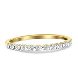 Half Eternity Diamond Petite Wedding Band 14K Yellow Gold 0.17ct Wholesale
