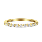 Diamond Half Eternity Stackable Wedding Band 14K Yellow Gold 0.23ct Wholesale