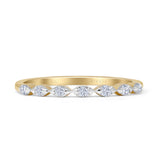 Half Eternity Marquise Band 2mm Round Natural Diamond 14K Yellow Gold Wholesale