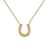 Gold horseshoe necklace