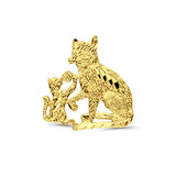 gold cat pendant