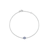 Evil Eye Bracelet Round Simulated Blue Sapphire 925 Sterling Silver Wholesale