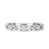 Celtic Style Intertwisted Trinity Wedding Band Solid 925 Sterling Silver Wholesale