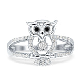 Owl Ring Cubic Zirconia 925 Sterling Silver Wholesale