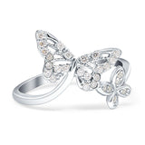 Butterfly Ring Cubic Zirconia 925 Sterling Silver Wholesale