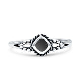 Princess Vintage Style Thumb Ring Fashion Oxidized Simulated Black Onyx Solid 925 Sterling Silver