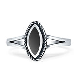Marquise Twisted Rope Split Shank Oxidized Black Onyx 925 Sterling Silver Wholesale