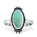 Oval Turquoise Ring Oxidized Twisted 925 Sterling Silver Wholesale