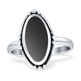 Oval Oxidized Black Onyx Thumb Ring 925 Sterling Silver Wholesale