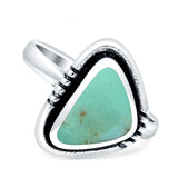 Triangular Ring Turquoise Oxidized 925 Sterling Silver Wholesale