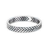 Braided Oxidized Band Solid 925 Sterling Silver Thumb Ring (3mm)