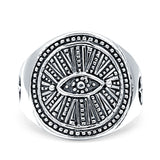 Eye Star Signet Fashion Thumb Ring 925 Sterling Silver Wholesale