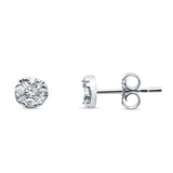 Diamond Stud Earring Round Minimalist 14K White Gold 0.22ct Wholesale