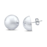 Half Ball Stud Earrings Round 925 Sterling Silver Wholesale