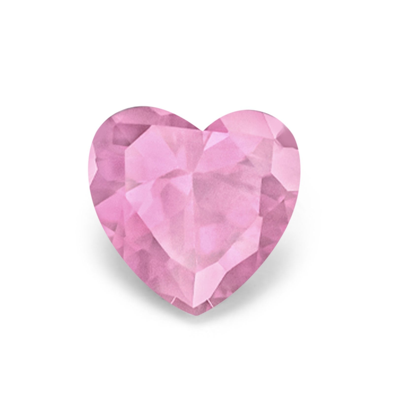 (Pack of 5) Heart Simulated Pink CZ