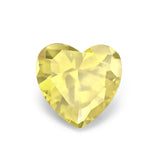 (Pack of 5) Heart Simulated Yellow CZ