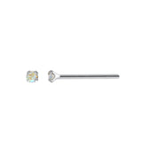AB Crystal Simulated Cubic Zirconia Nose Stud 925 Sterling Silver 1.5mm-(20 Nose Studs in a Box)