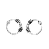 925 Sterling Silver Nose Stud Ring Bali Hoop Round