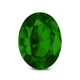 (Pack of 5) Oval Simulated Green Emerald CZ