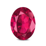 (Pack of 5) Oval Simulated Ruby CZ