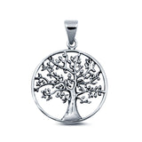 Silver Tree of Life Pendant Charm 925 Sterling Silver