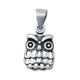 Sterling Silver Owl Pendant Charm 925 Sterling Silver