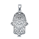 Hamsa Pendant Charm 925 Sterling Silver (23mm)