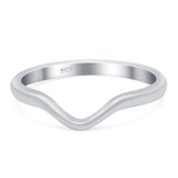 Contour Curved Band Solid 925 Sterling Silver Thumb Ring (2mm)