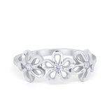 925 Sterling Silver Art Deco Flowers Design Fashion Eternity Ring Band Wholesale