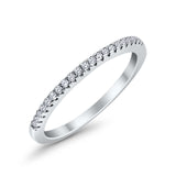 Eternity Bands Wedding Round Simulated CZ 925 Sterling Silver