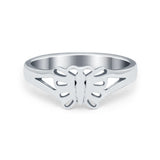 925 Sterling Silver Dainty Petite Butterfly Band Ring Wholesale
