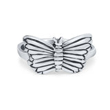 925 Sterling Silver Fashion Butterfly Oxidized Ring Band Wholesale