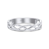 Celtic Band Braided New Design Oxidized Solid 925 Sterling Silver Thumb Ring 4mm(0.15)