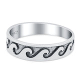 Braided Oxidized Band Solid 925 Sterling Silver Thumb Ring (5mm)