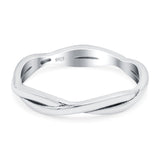 Braid Oxidized Band Solid 925 Sterling Silver Thumb Ring (3mm)