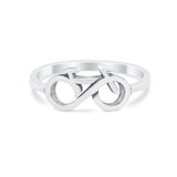 925 Sterling Silver Cute Petite Dainty Bicycle Band Thumb Ring Wholesale