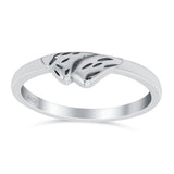 Mountains Oxidized Band Solid 925 Sterling Silver Thumb Ring (5mm)