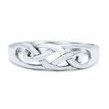 Entwined Infinity Celtic Knot Daughter Promise Knot Ideal Oxidized Band Thumb Ring