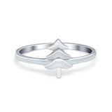 925 Sterling Silver Petite Dainty Pine Tree Ring Band Wholesale