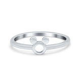 925 Sterling Silver Petite Dainty Round Plain Rings Band Round Wholesale
