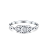925 Sterling Silver Petite Dainty Celtic Crescent Moon Band Wholesale