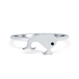 925 Sterling Silver Whale Plain Ring Band Wholesale