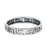 Aztec Oxidized Band Solid 925 Sterling Silver Thumb Ring (4mm)
